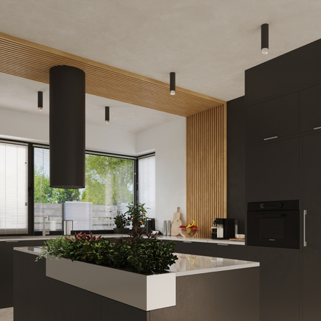 Deckenleuchte Leuchte Aufbauleuchte Tuba Spot GU10 Schwarz Chrom Nero Bittersweet Shimmer SL.1408 Sollux