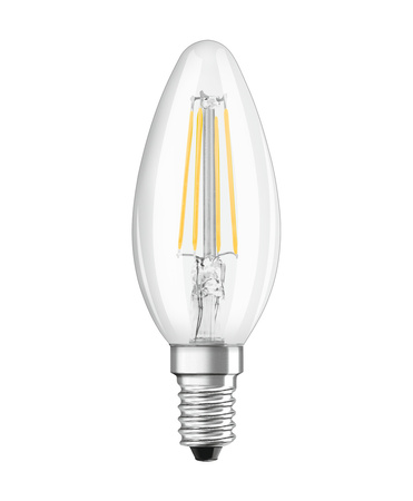 LED-Lampe B35 Kerze E14 4W = 40W 470lm 6500K Kalt 300° Retrofit Glühfaden CLASSIC Osram