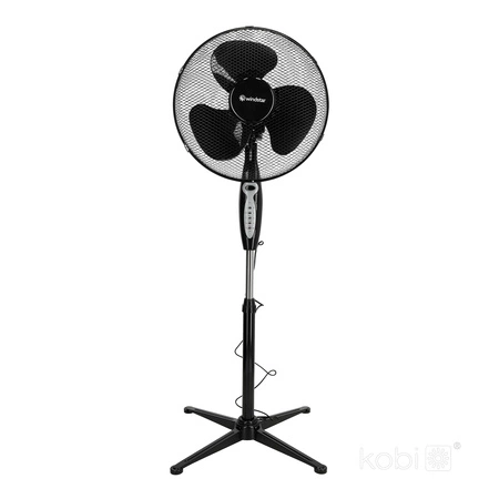 Standventilator Windmühle 45W 43cm Schwarz + Fernbedienung