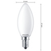 LED-Kerzenlampe E14 B35 6,5W = 60W 806lm 2700K warmes Filament milchig PHILIPS
