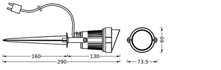 Gartenlampe LED solarbetriebener Strahler 1W 60lm 3000K IP44 Schwarz Endura Ledvance