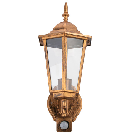 Wandleuchte Außen E27, Hängende Gartenlaterne mit Bewegungsmelder BELLIS LUMILED