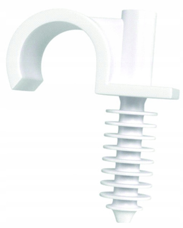 Einzelhaken-Montagehalter RING-16 Weiß 50 Stück ECOLIGHT