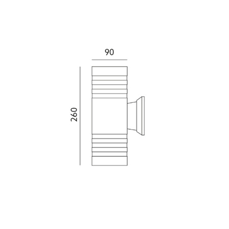 Gartenleuchte auf und ab LED QUAZAR 5 GU10 IP44 KOBI ALUMINIUM GRAPHIT
