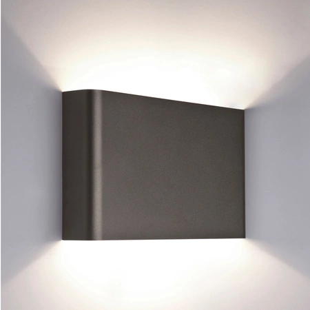 HAGA 9710 Nowodvorski Graphit Wandleuchte 2xG9 Rechteckige Wandleuchte Stahl Modern