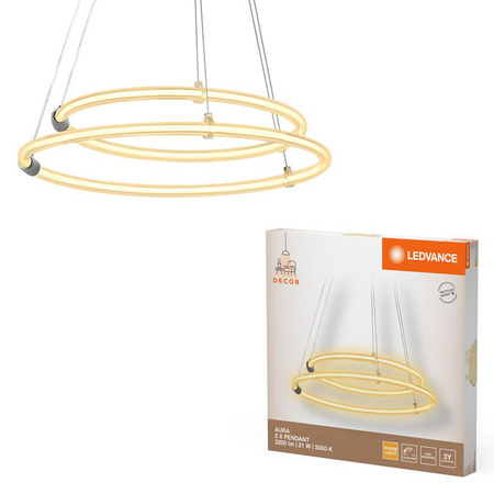 Dekorative LED 21W 2400lm 3000K Warm Dimmbar Hängende Deckenlampe Grau Dekor Ledvance