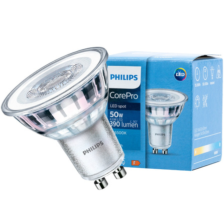 GU10 LED Leuchtmittel 4,6W = 50W 390lm 6500K Kalt 36° PHILIPS