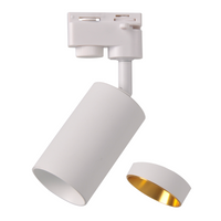 GU10 Weiß + Gold Stromschienenleuchte für Maribel Stromschiene POLUX