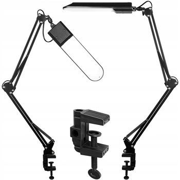 LED Zeichnung Schreibtischlampe 7W 480lm 4500K 120° Schwarz mit Halterung