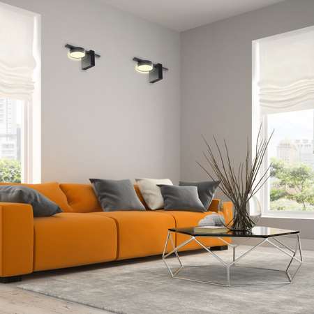 Wandleuchte Außenfassadenleuchte GX53 Schwarz JOY Sanico Goldlux