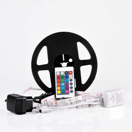 LED Streifen 14W RGB 150LED SMD 5m + Controller + Netzteil