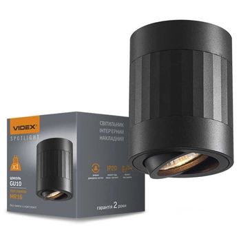 Aufbauleuchte Deckenleuchte LED Tube GU10 Schwarz VIDEOX