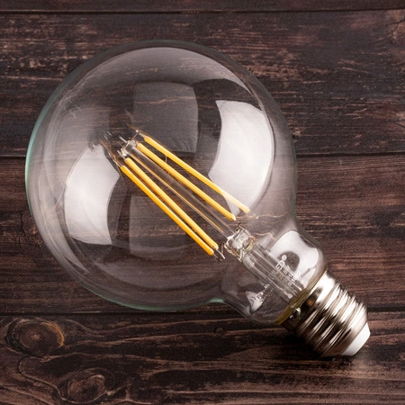 Dekorative LED Lampen E27, Glühbirne G95 8W = 75W 880lm 3000K warm 360° Globe Glühfaden LUMILED