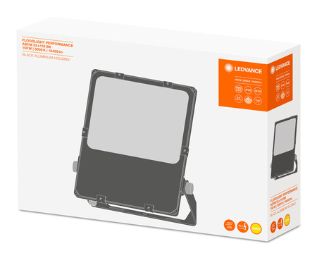 LED-Flutlicht Outdoor-Flutlicht 150W 18400lm 3000K IP66 Schwarzes Flutlicht Ledvance