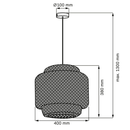 Hängelampe E27 Beige BAMBUS NATURAL Sanico Goldlux