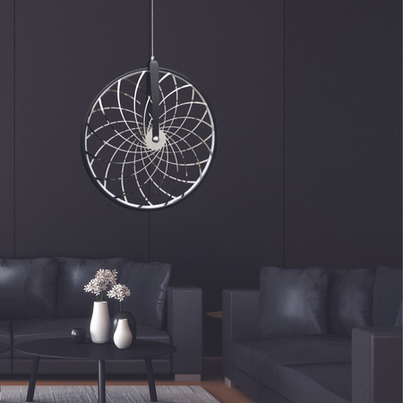 Deckenhängeleuchte LED BICYKL 16W 3000K Schwarz + Chrom