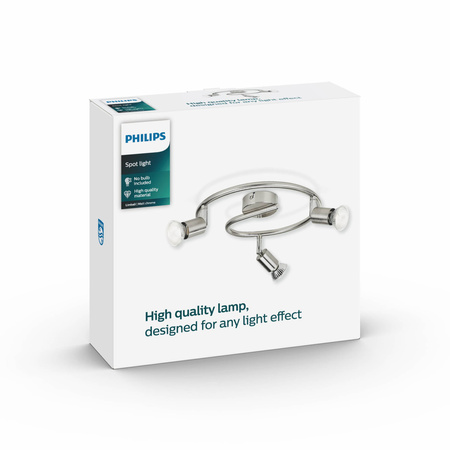 Deckenleuchte LIMBALI 3x GU10 Wandleuchte Reflektor beweglich Satin PHILIPS