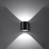 Wandleuchte Wandleuchte ORBIS 1 G9 Rohr oben/unten Minimalistisch Schwarz SOLLUX