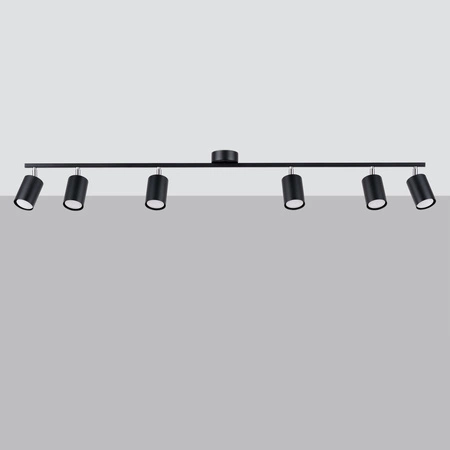 Deckenleuchte LEMMI 6L 6xGU10 Schwarz Modern SOLLUX