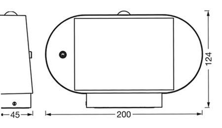 Wandleuchte Fassadenwandleuchte 4W 3000K ENDURA Style Solar Oval S Wandsensor LEDVANCE