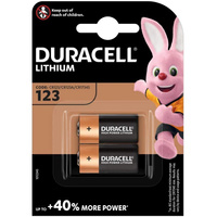 DURACELL LITHIUMBaterien 123 CR123 CR123A 3V Blister mit 2 Stück