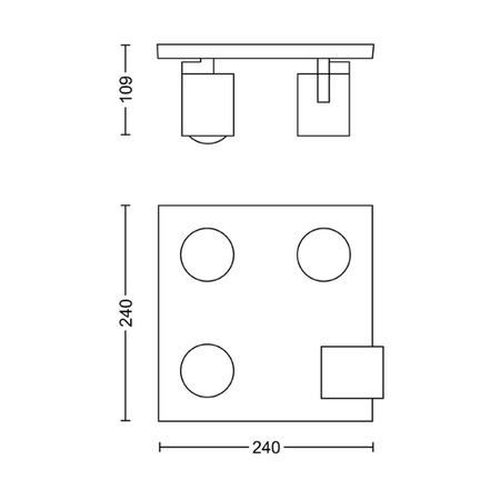 LED RUNNER Deckenleuchte 4x GU10 Reflektor bewegliche Leuchte Schwarz PHILIPS