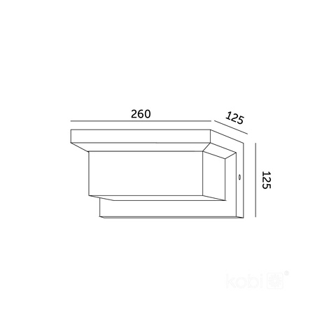 LENTERO 12W 4000K LED-Fassadenleuchte mit Bewegungssensor IP54 Schwarz KOBI