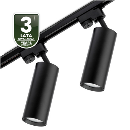 1m Stromschiene + 2x Schieneinstrahler GU10 Schwarz RITI LUMILED