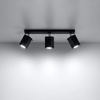 Anbauleuchte MERIDA 3 3xGU10 Reflektor Halogen Beweglich Minimalistisch Schwarz SOLLUX
