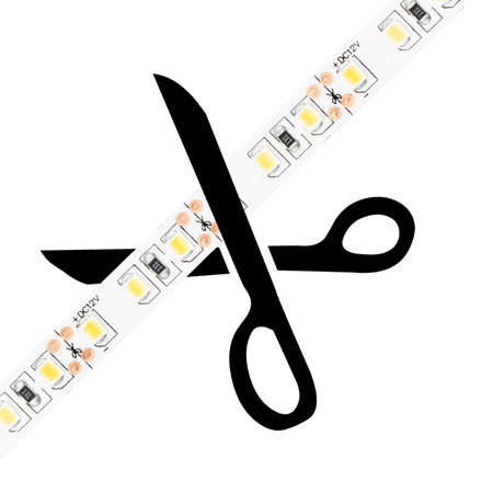 LED-Strip, LED-Streifen 12V 48W 600LED 2835 8mm 5m neutral LUMILED