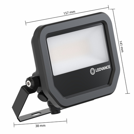 LED-Flutlicht 17W 2400lm 6500K IP66 Schwarz LEDVANCE Flutlicht