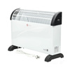 Einstellbare elektrische Konvektorheizung 2000W TURBO Weiß und Schwarz Kobi