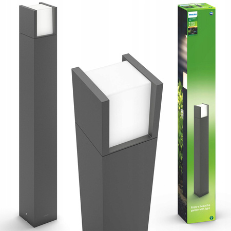 LED-Gartenleuchte für den Außenbereich ARBOR myGarden 6W 2700K IP44 Mast 77cm Anthrazit PHILIPS