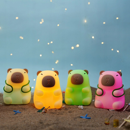 LED Kinder Dekorative Capybara Nachtlicht 2.5W 18lm 3000K Warm RGB 360° Braun Masterled