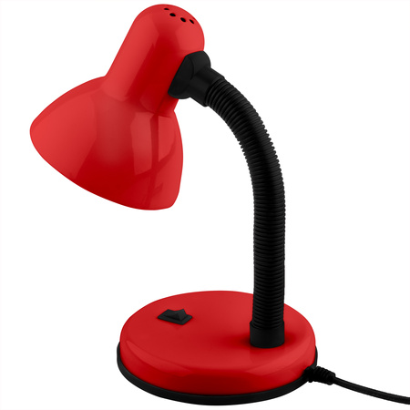 Schreibtischlampe E27, Tischlampe Verstellbar Rot SARA LUMILED