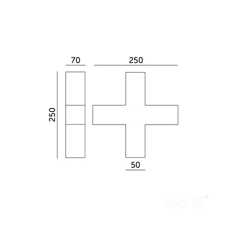 Stecker X für LED Koline K2 15W 1650lm CCT Weiß Kobi