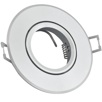 Bewegliche runde Deckenleuchte WEST OPAL Silber glänzend GOLDLUX (Polux)