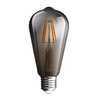 E27 ST64 LED Lampen 6W = 50W 650lm 2200K Warm 360° Filament geräuchert