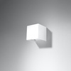 Außenanbauleuchte LUCA LED 6W 3000K IP54 Wandleuchte oben/unten Würfel weiß SOLLUX
