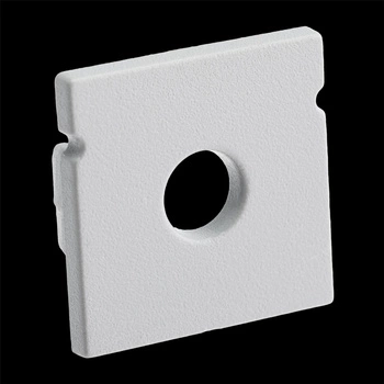 Endkappe für Aufputzprofil KM38 mit Loch Kunststoff, Grau LUMILED