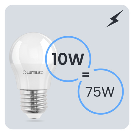 LED-Lampe E27 MAŁA KULKA 10W = 75W 1100lm 4000K Neutrale Farbe CCD Weiß LUMILED