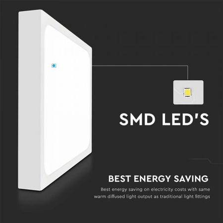 LED-Deckenleuchte für Badezimmer 18W 1800lm 4000K IP44 23cm quadratisch Weiß
