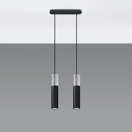 LED-Hänge-Deckenleuchte BORGIO 2xGU10 Schwarz SOLLUX