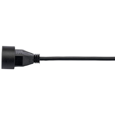 Stromverlängerungskabel Stecker - Steckdose mit Erdung 3m 3x1,5mm 16A Schwarz ECOLIGHT
