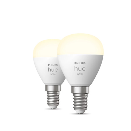 2PAK LED Kugel E14 P45 5.7W 2700K Warm PHILIPS HUE Weiß Bluetooth Zigbee Glühbirne
