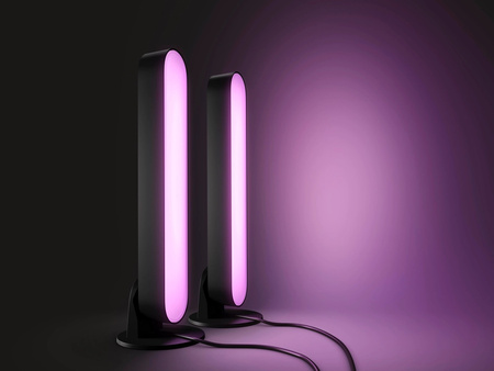 Philips HUE Play Set aus zwei schwarzen Schreibtischlampen + Netzteil 78202/30/P7