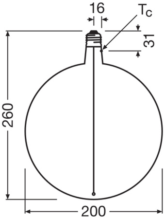 Dekorative LED-Glühbirne E27 4.8W = 20W 200lm 1800K Warm 320° Amber Filament Dimmbar Vintage 1906 Osram