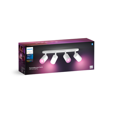 Philips HUE Weiß und Farbe Ambiance Fugato Lampe 4x4.2W Bluetooth Zigbee