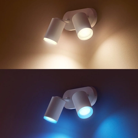Philips HUE Weiß und Farbe Ambiance Fugato Lampe 2x4.2W Bluetooth Zigbee