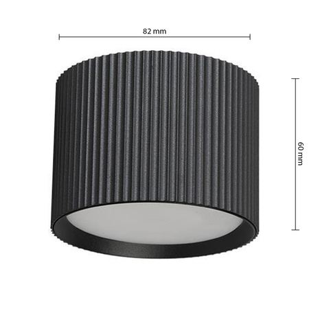 Aufputz Halogenröhre Reflektor Spot GX53 Rund Schwarz Gisele Masterled